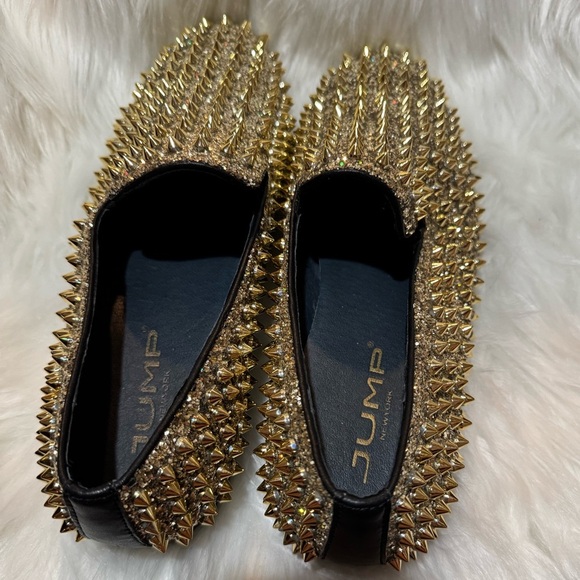 Gold Studded Men's Loafers - Picture 2 of 8